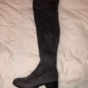 Gray Over-the-Knee Boots